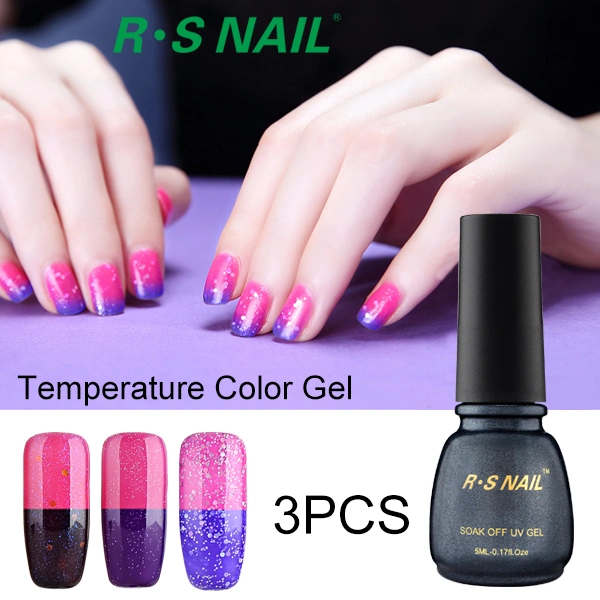 R S Nail Temperature Changing Colors UV Gel Polish for Nail Art