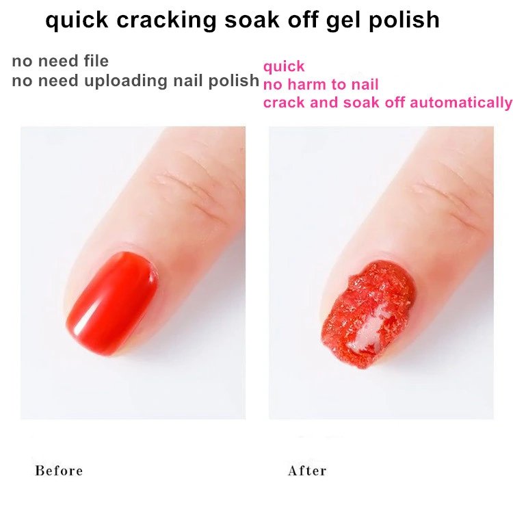 2019 Popular Trend Super Automatic Cracking Soak off Nail Gel Polish \Gel Remover