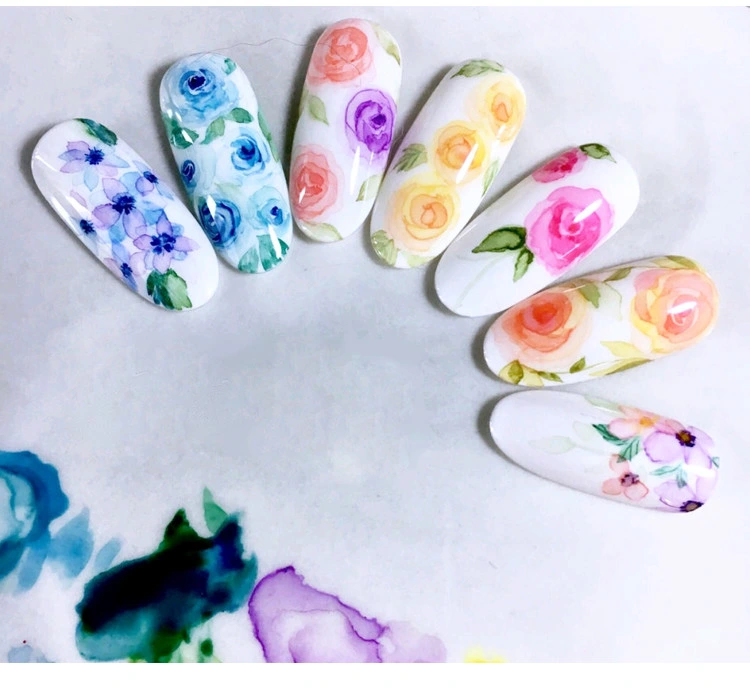 12PCS/Lot 16ml Watercolor Nail Art Paint Ink Nail Polish Gel for Blooming Marble Ink