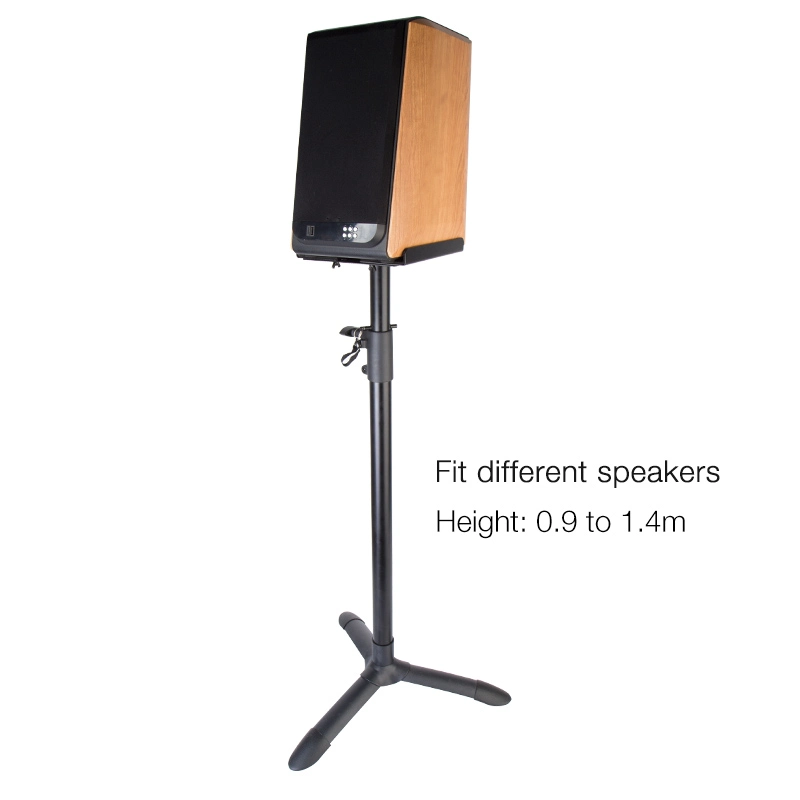 Desk Adjustable Black Floor Monitor Studio Speaker Stand Adjustable for Bookshelf Speaker