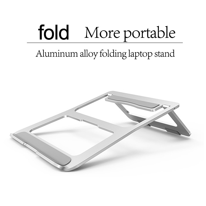 Laptop Stand Ergonomic, Multi-Angle Adjustable Laptop Riser with Built-in Foldable Legs and Phone Holder
