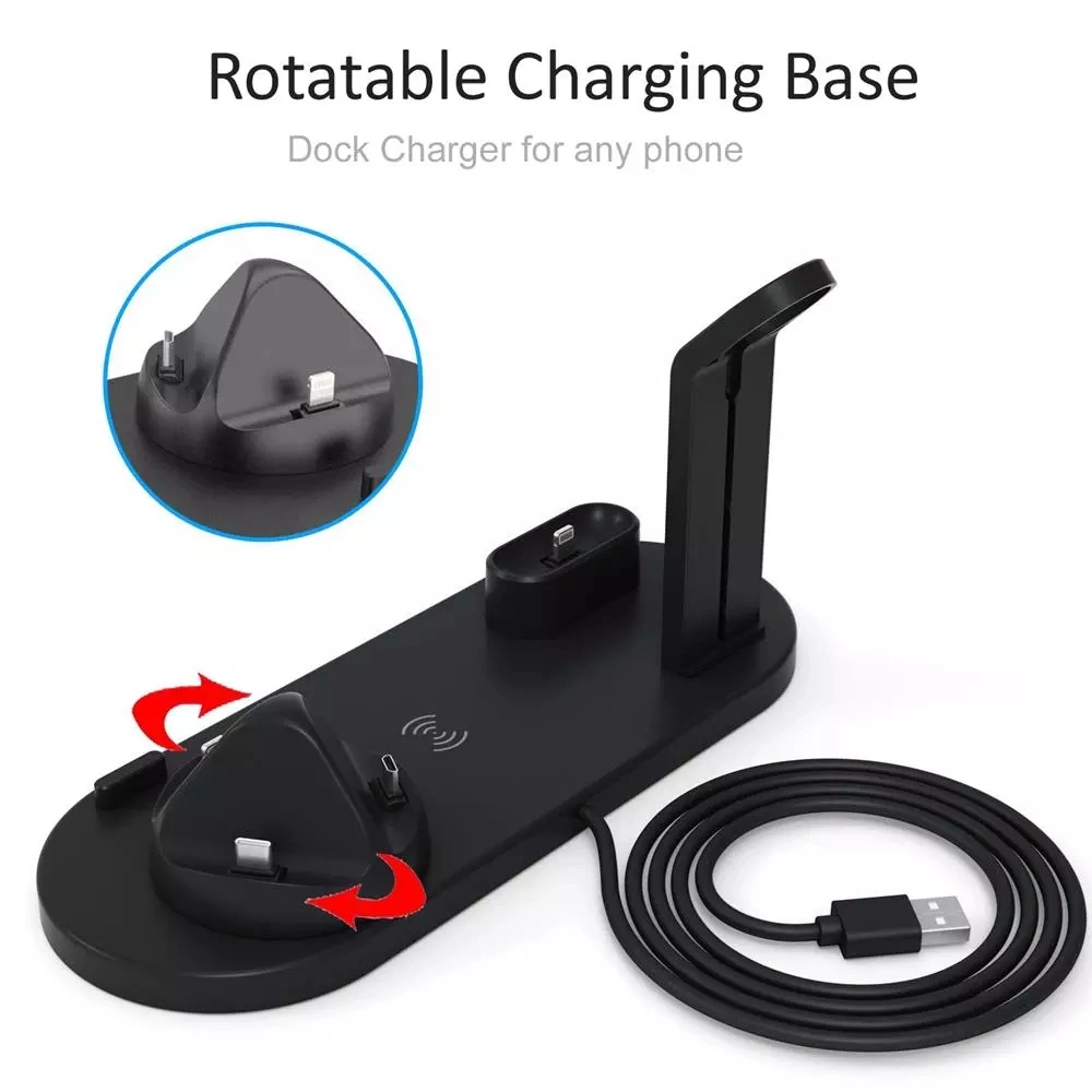 4 in 1 Wireless Charger Power Supply/Phone Accessories/Mobile/USB/Charger Smartwatch Charging Station Multi Charging Stand for Accessories for All Mobile Phones