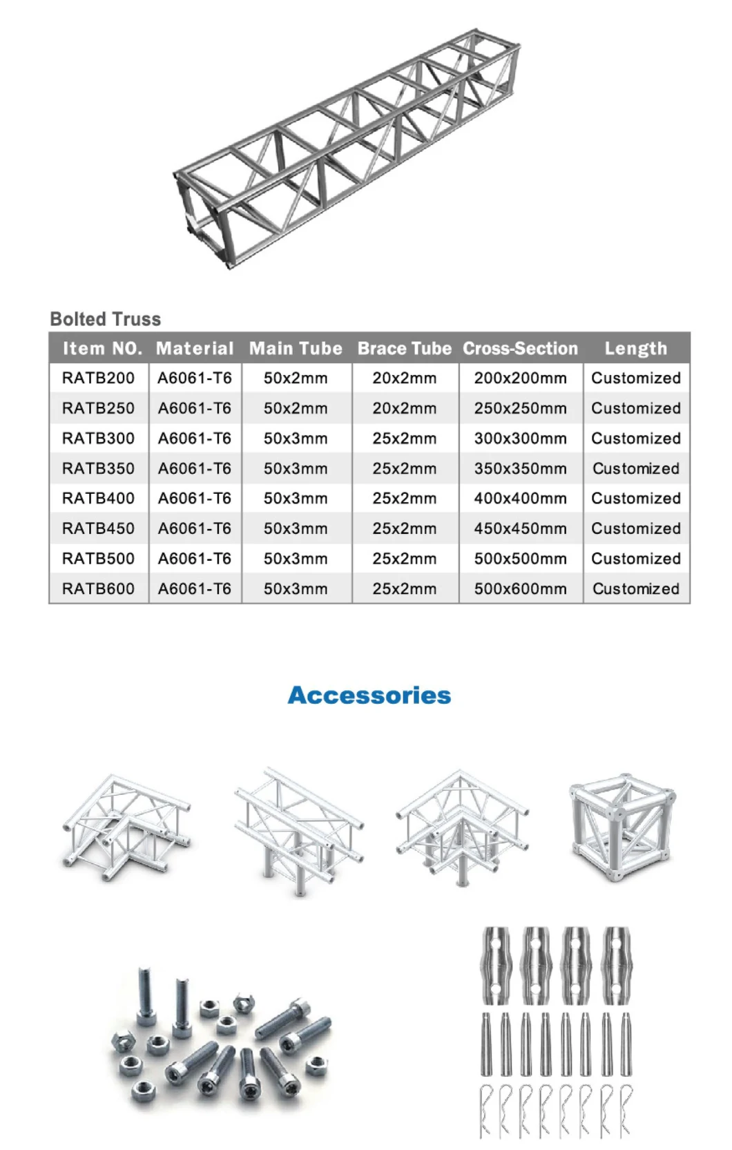 Aluminum System Lighting Stage Universal Light Stand Truss for Sale