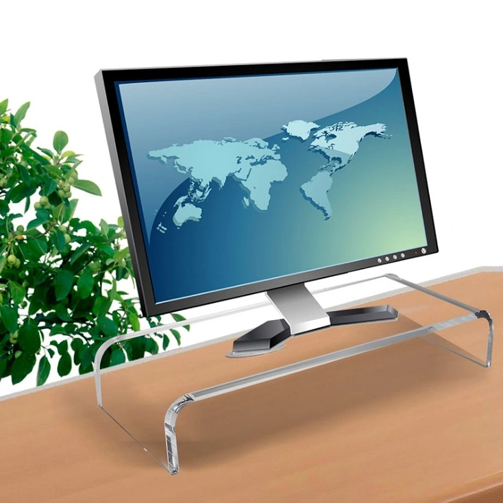 Amazon Hotsale Clear Acrylic Computer Monitor Stand Holder Media Laptop Printer TV Screen Acrylic Stand