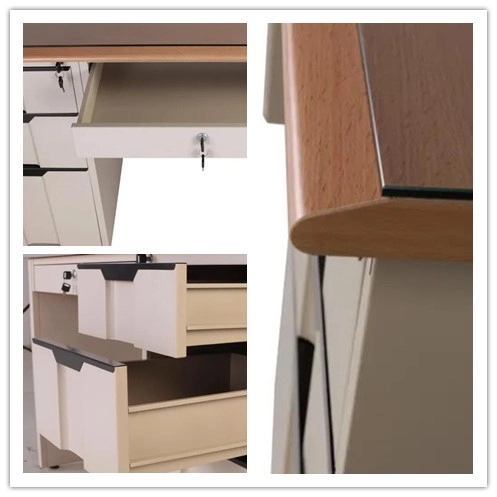 Modern Home Furniture Wooden Metal Legs Computer Desk for Office