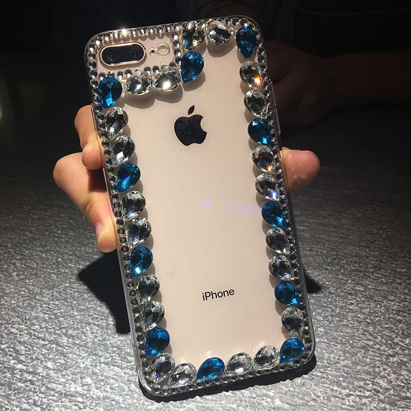 Water Diamonds Phone Cases Cell Phone Accessories Crystal Phone Case for Lady