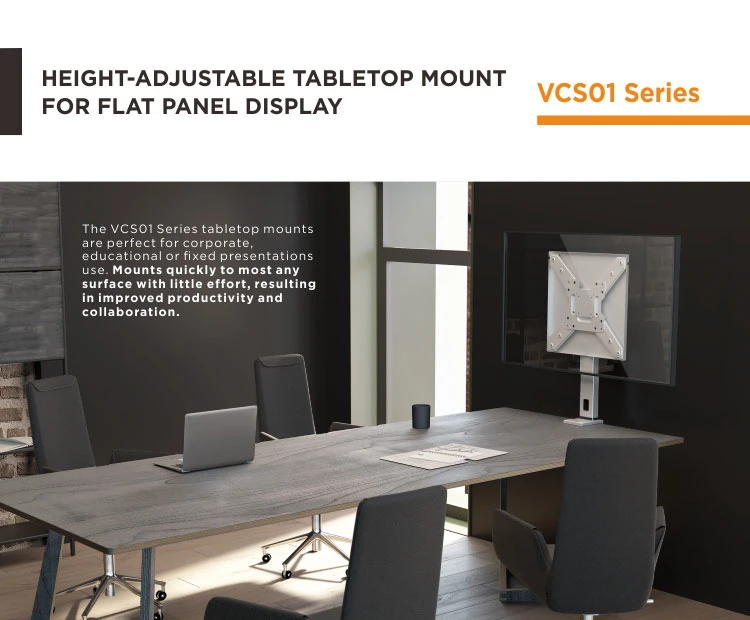 Height Adjustable Tabletop TV Stand TV Desk Mount Bracket