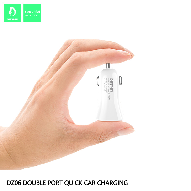 Dz06 Smart Mobile Phone Electric Dual USB 3.1A 15W Car Charger for Mobile Phone Accessories