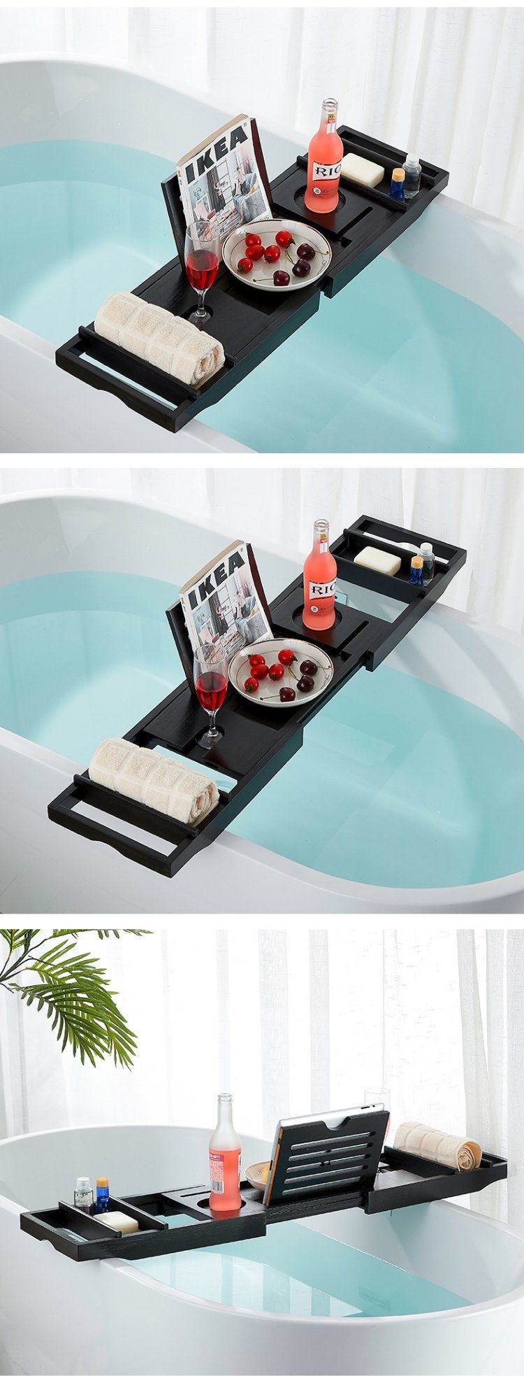 Retractable Bathtub Tray and Laptop Desk
