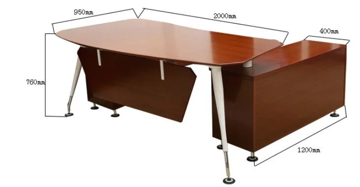 Popular Steel Leg L Shape Modern Office Desk