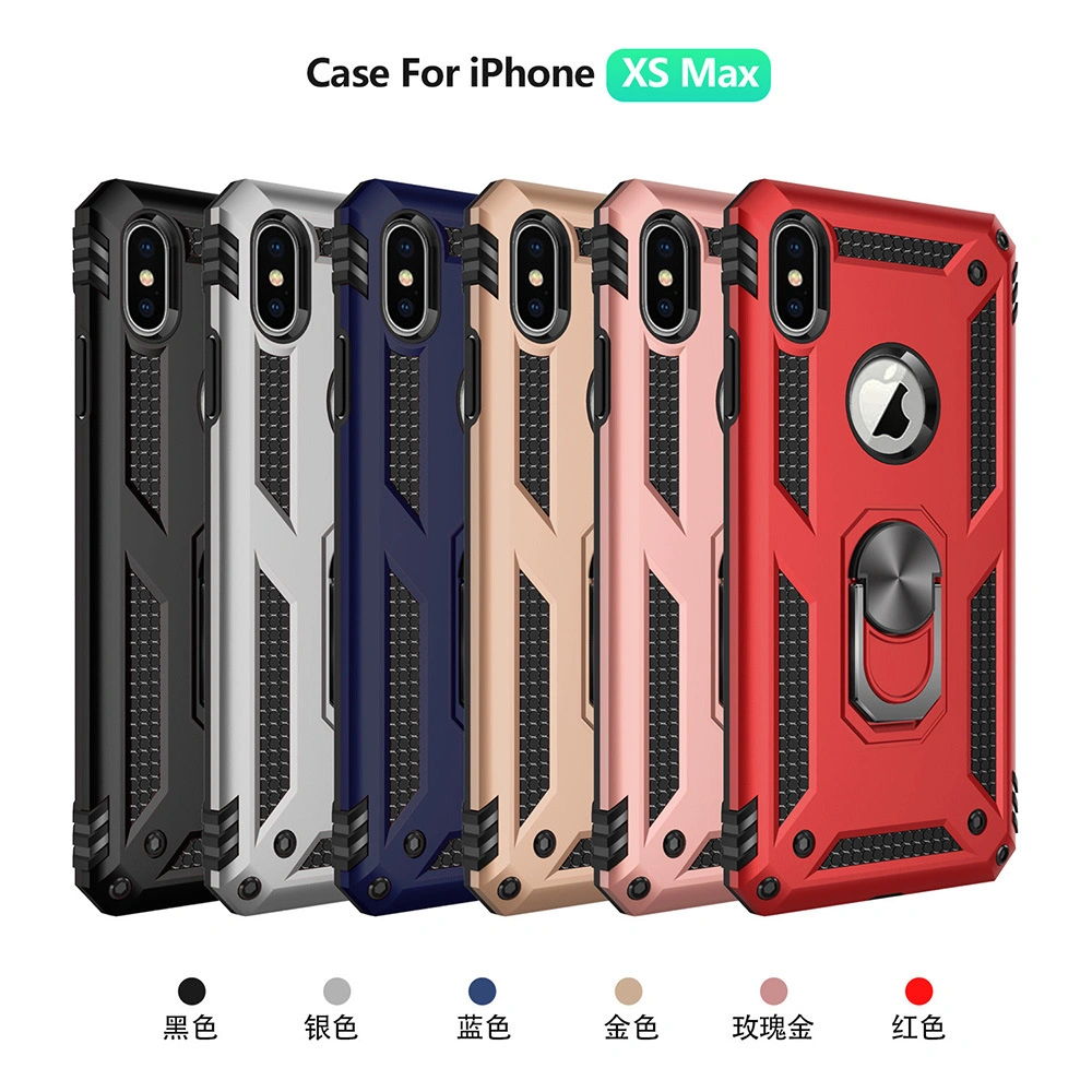 360 Degree Rotating Ring Kickstand Holder Magnetic Shockproof Phone Case for iPhone 11