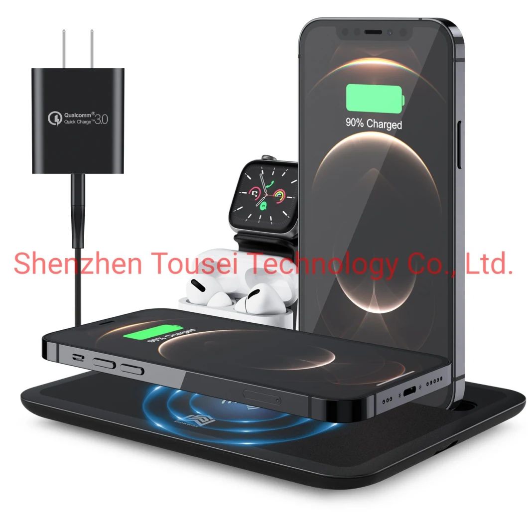 Mobile Accessories Mobile Phone Wireless Charger Quick Charger for Iwatch, Iphones and Airpods USB Charger for Smart Phones