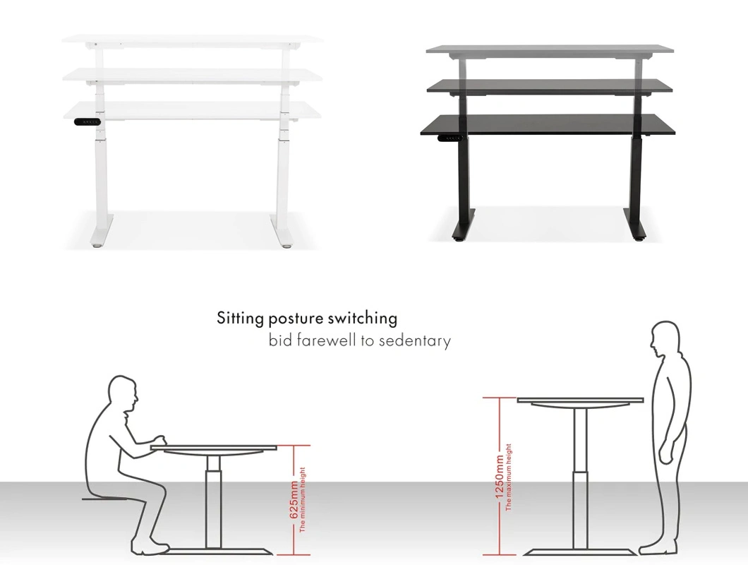 2020 New Adjustable Height Desk Standing Desk Electric Riser Sit-to-Stand Desk for Office Computer