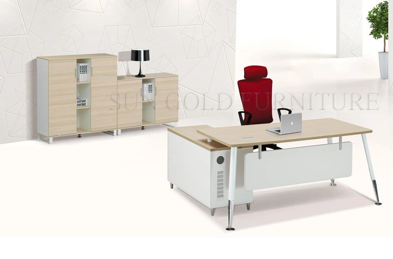 Modern Office Table Desk Metal Structure Wooden Computer Table (SZ-ODT705)