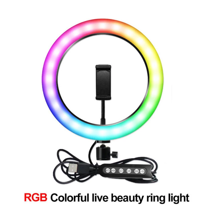 LED Ring Light with Stand Adjustable, Dimmable Camera Light with Phone Holder for Makeup Video