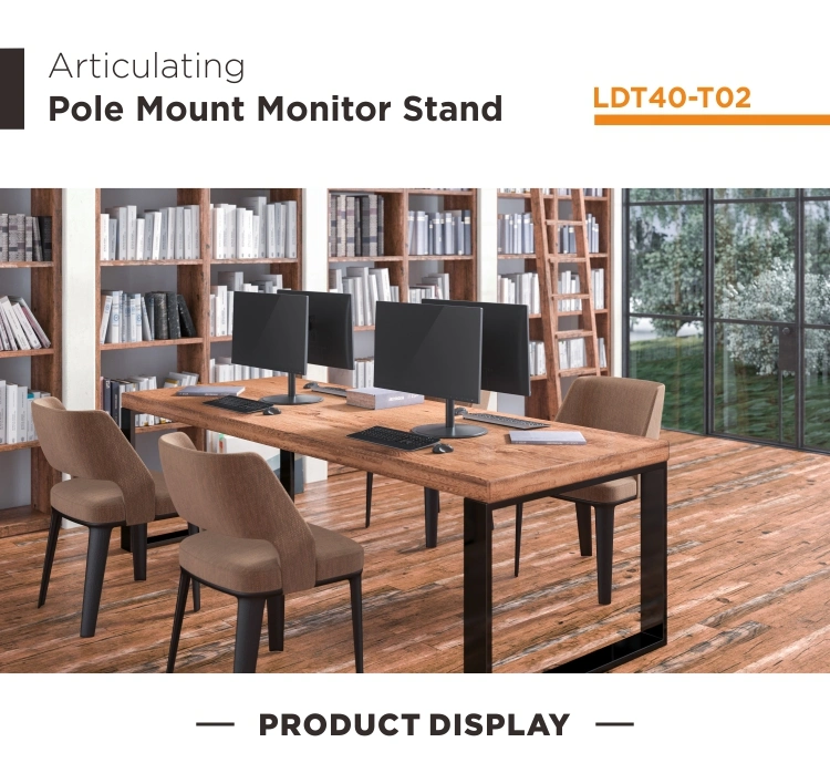 Articulating Pole Mount Single Dual Monitor Stand
