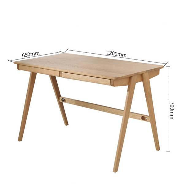 White Oak Oblique Leg Desk Study Desk Home Computer Desk