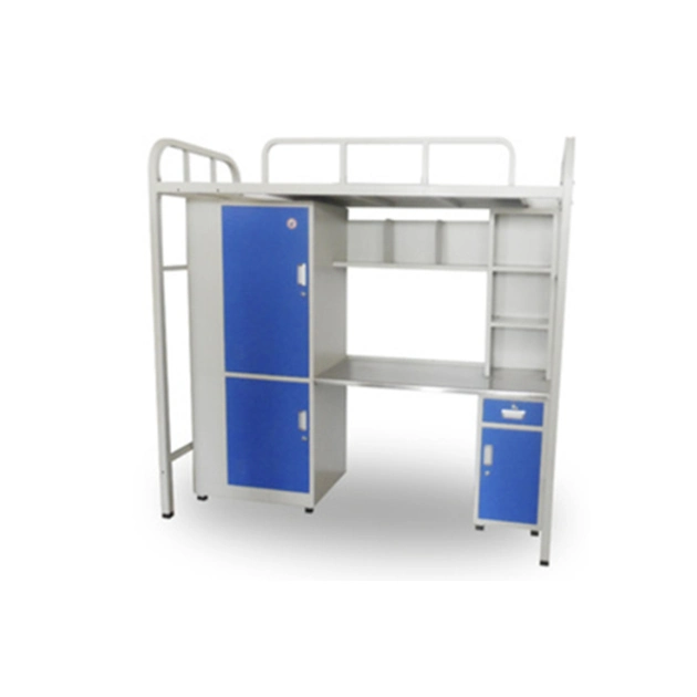New Fashion School Furniture 2 Person Bunk Bed with Wardrobe and Computer Table for Sale