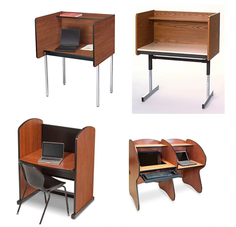 Single Wooden School Furniture Computer Study Table Workstation