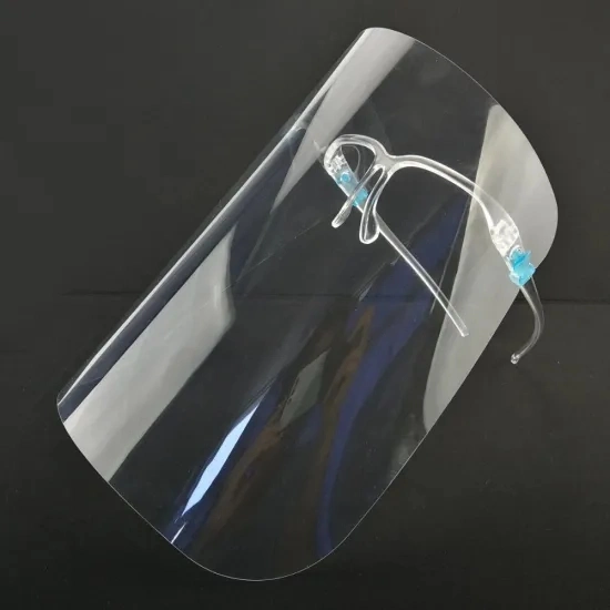Eyeglasses Frame Transparent Safety Plastic Protective Face Shield to Safely Protect Eyes and Face