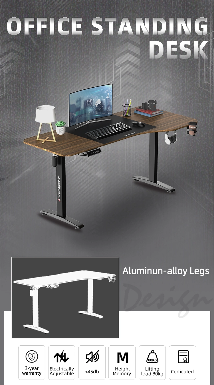 Icockpit Modern Home Office Lifting Computer Desk Electric Height Adjustable Standing Table