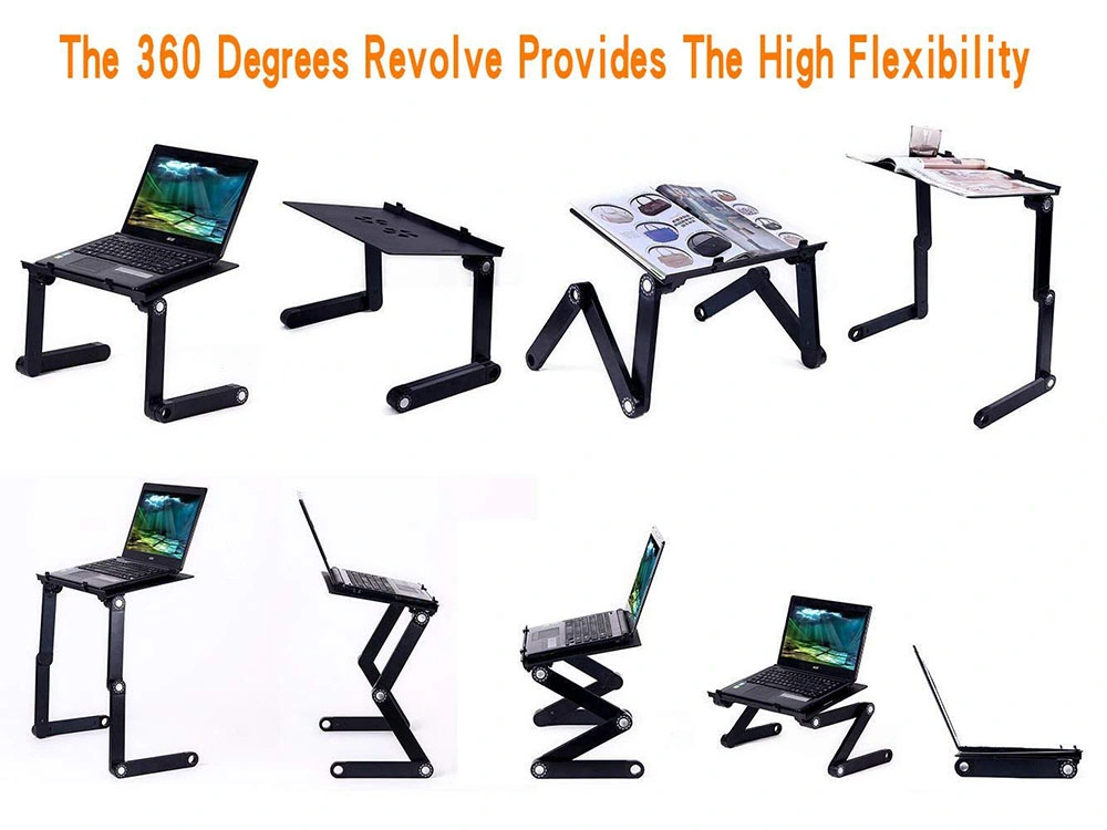 Wholesale Portable Adjustable Folding Aluminum Laptop Desk/Stand/Table for Bed