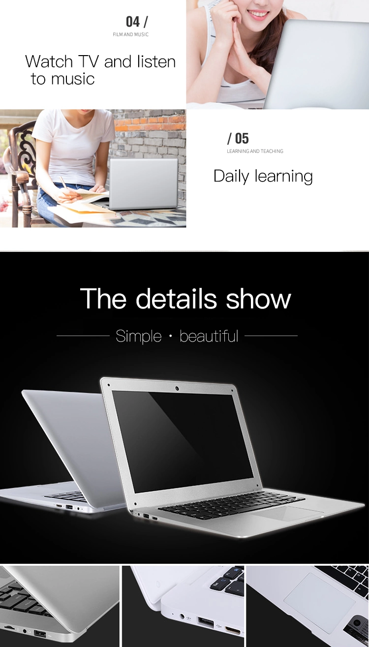 Ultra-Thin Laptop 15.6inch 14.1 Inch Students Laptops High Performance Notebook SSD Laptop Notebook Netbook
