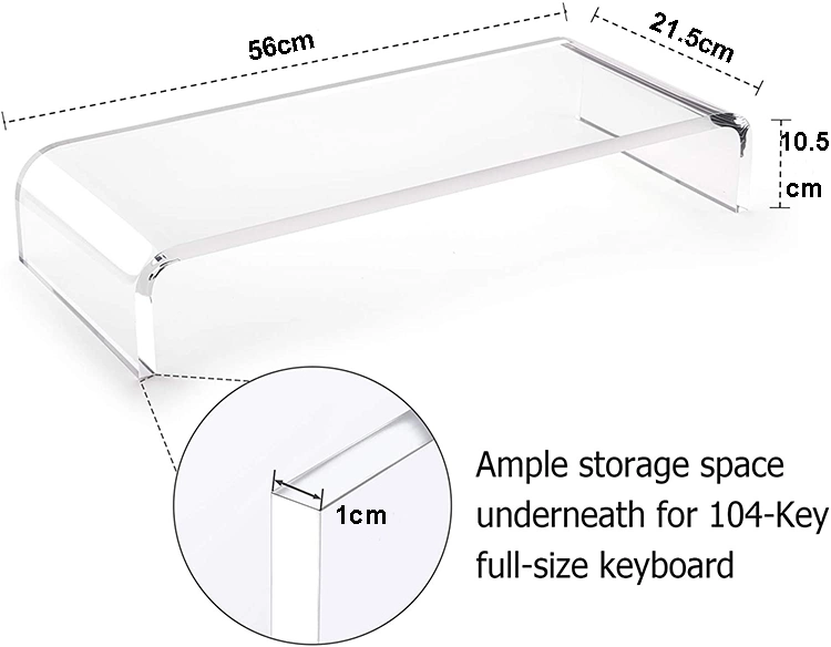 Clear Acrylic Computer Monitor Stand Holder Media Laptop Printer TV Screen Acrylic Stand