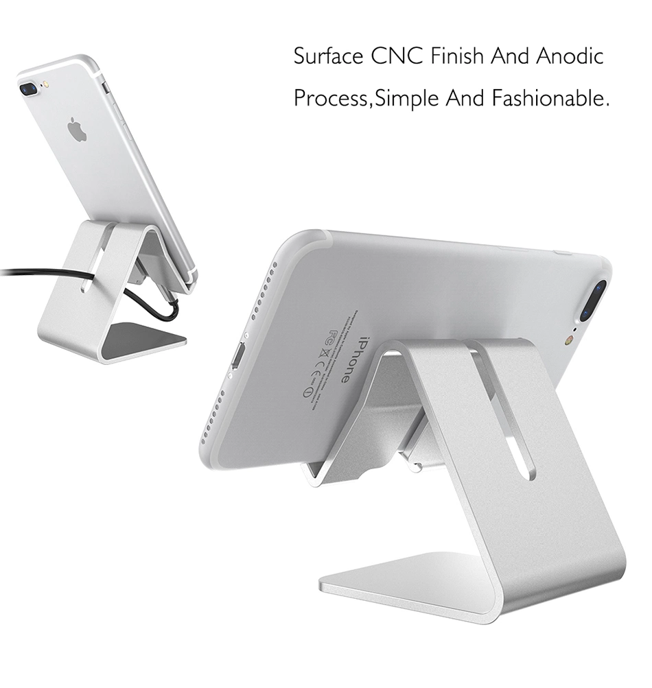 Aluminum Metal Phone Holder Desktop Universal Non-Slip Mobile Phone Stand Desk Hold for iPhone iPad Samsung Tablet