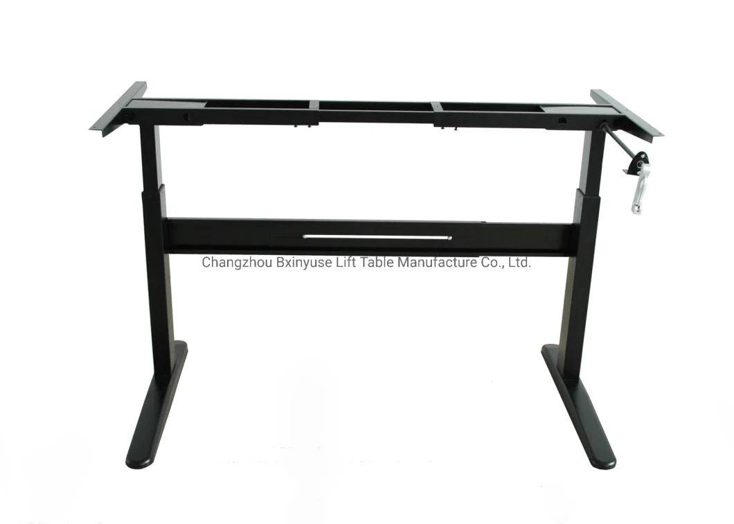 Bxinyuse Height Adjustable Desk Frame / Manual Standing Desk Black