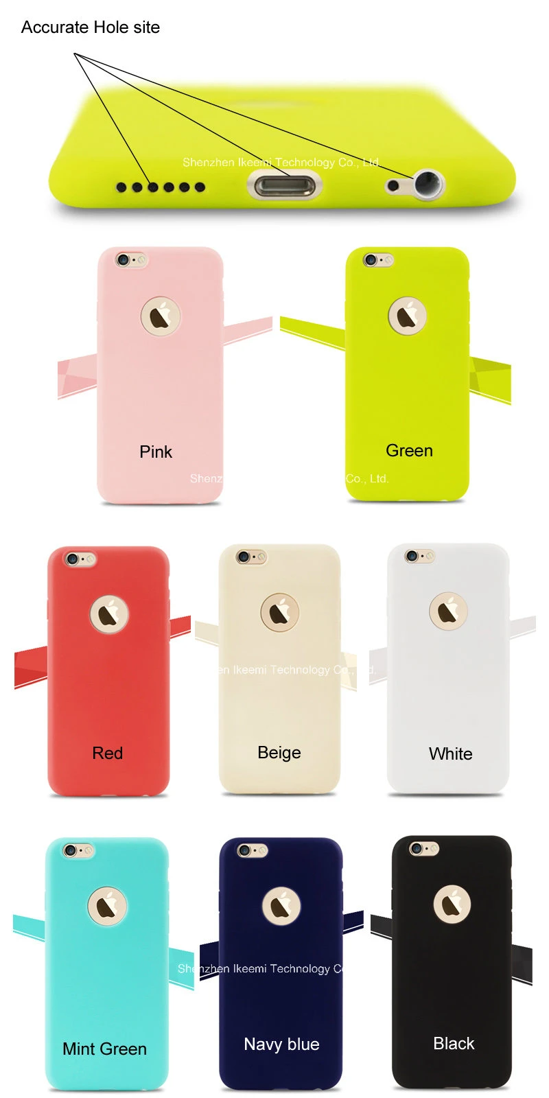 Candy Color Soft TPU Silicon Mobile Cases for iPhone 6/6s, iPhone 6 Plus/6s Plus