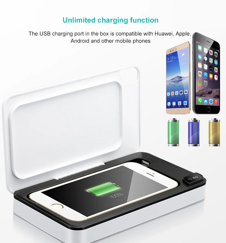UV Cell Phone Sanitizer and Dual Universal Cell Phone Charger Patented Sterilizer
