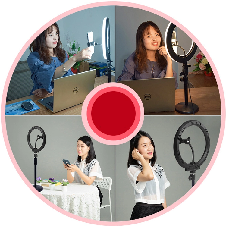 Ring Light with Tripod Stand Cell Phone Holder for Live Stream/Makeup/Youtube Video