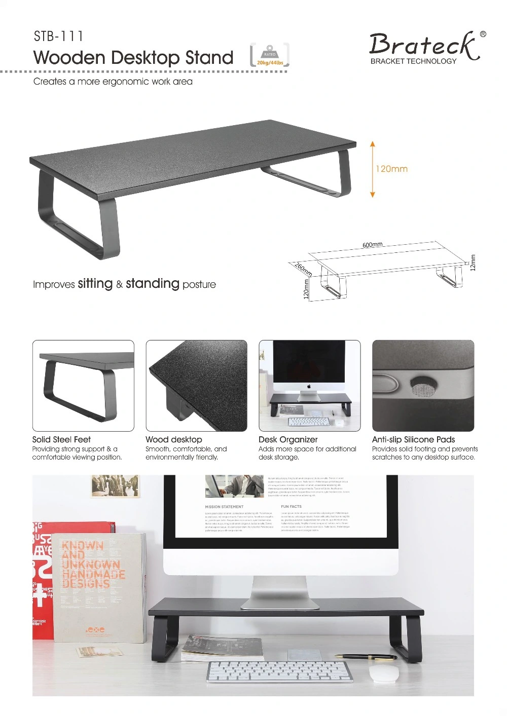 Adjustable Laptop Stand Space Saving Home Furniture Desktop Stand