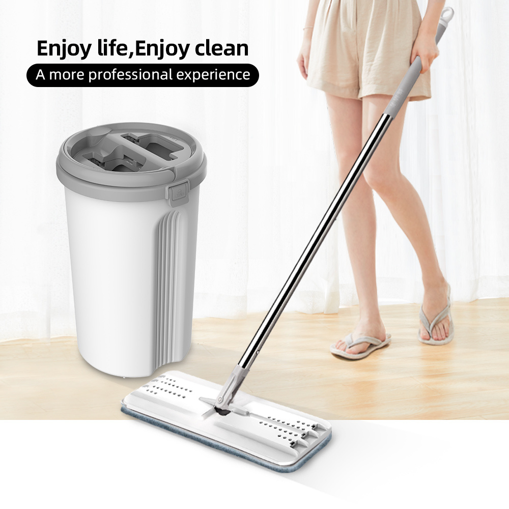 100% New Material Household Hands Free Squeeze Mop with Bucket