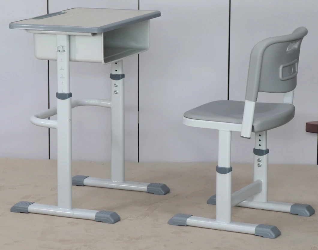 Height Adjustable Classroom Student Study Table and Plastic Chair School Furniture
