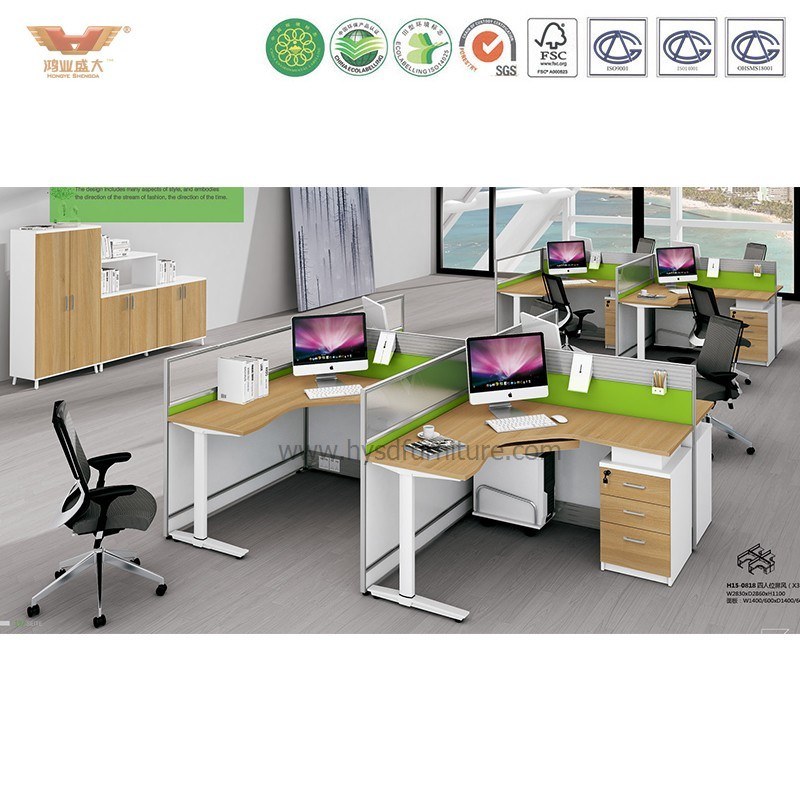 Discount Small Computer Desk Office Cubicles with Metal Legs Office Workstation (H15-0818)