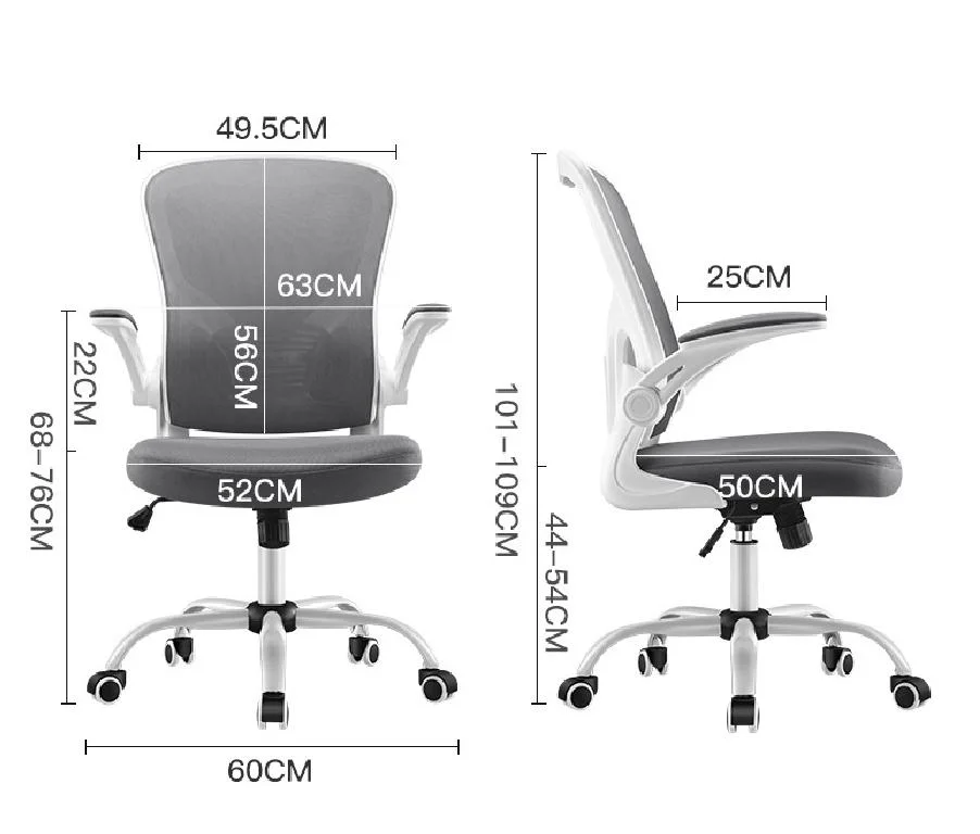 Four Colors Modern Home Office Desk Ergonomic Mesh Chair