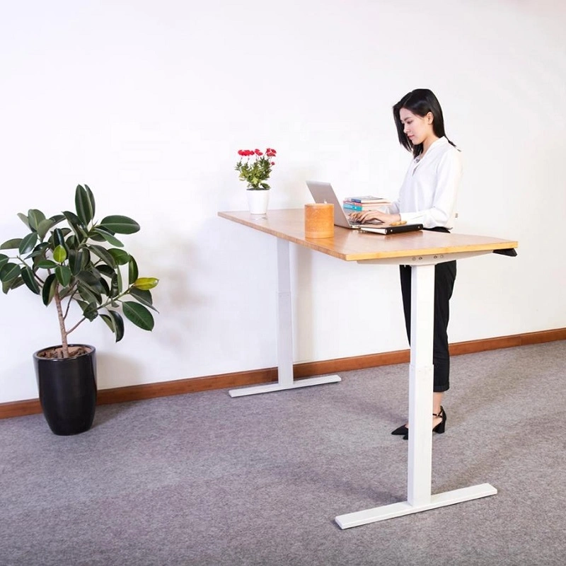 Modern Executive Office Table Adjustable Height Metal Table Legs for Office or Home