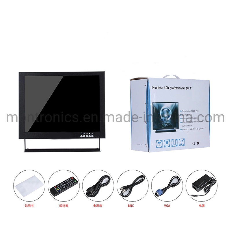 Stand Square Screen 4: 3 LCD Monitor 10.4 Inch TFT LED Super Color TV Monitor