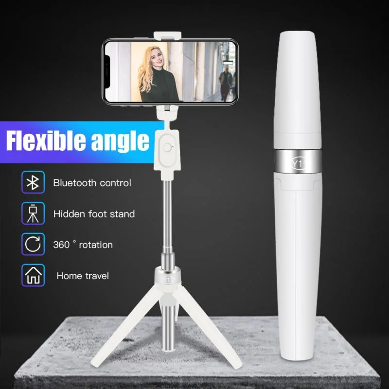 Universal Extendable Cellphone Flexible Mini Lightweight Tripod Stand with Bluetooth Remote Control Selfie Stick Desk Tripod