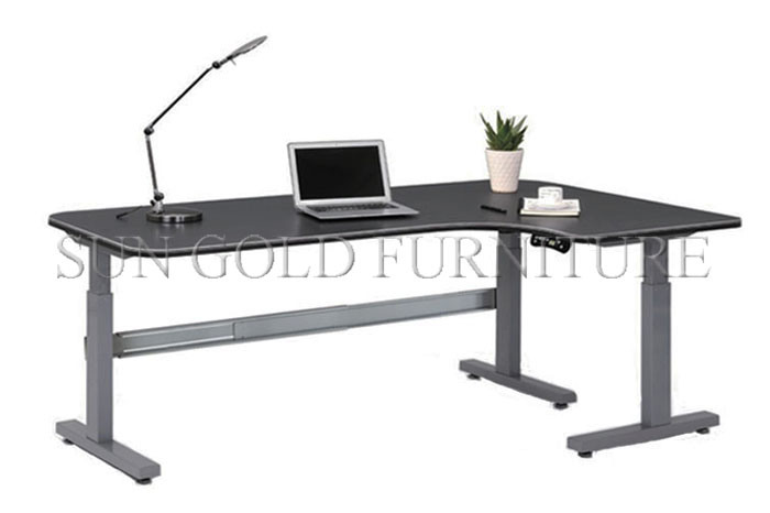 Modern L Shape Office Table Electric Height Adjustable Desk (SZ-HDL008)