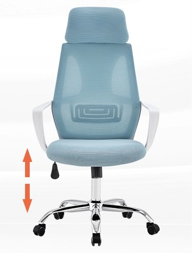 White High Back with Headrest Grey Ergonomic Executive Adjustable Home Office Desk Mesh Chair