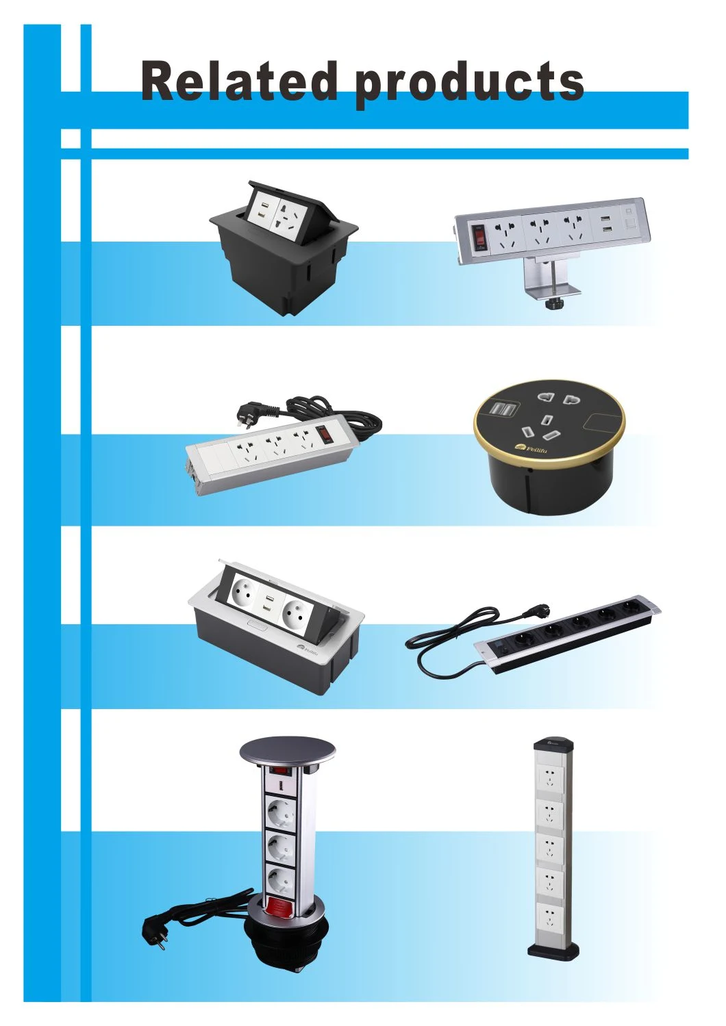 Under Mount Power Bar/Table Console/Desk Socket OEM Brand