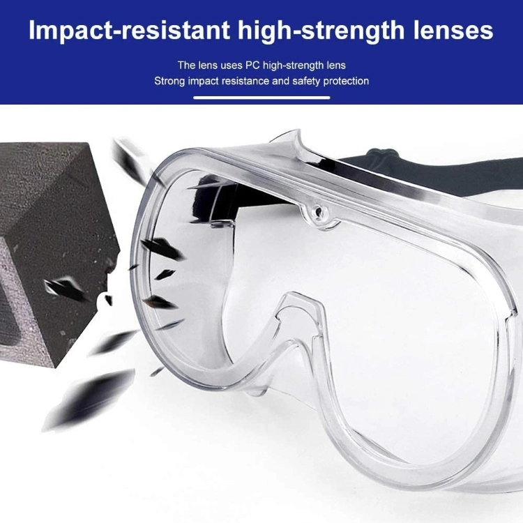 Industrial Quality Anti-Virus Anti-Fog and Anti-Scratch Lens Safety Glasses Goggles in Stock