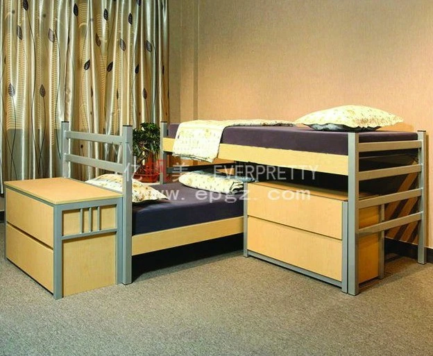 Sf-14r Student Dormitory Iron Bunk Bed with Study Table Wordrobe and Stairs