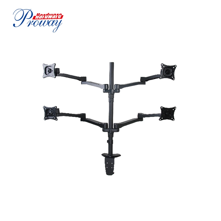 Factory Directly Supply Four Monitor Stand Desk Mount for 13''-27''