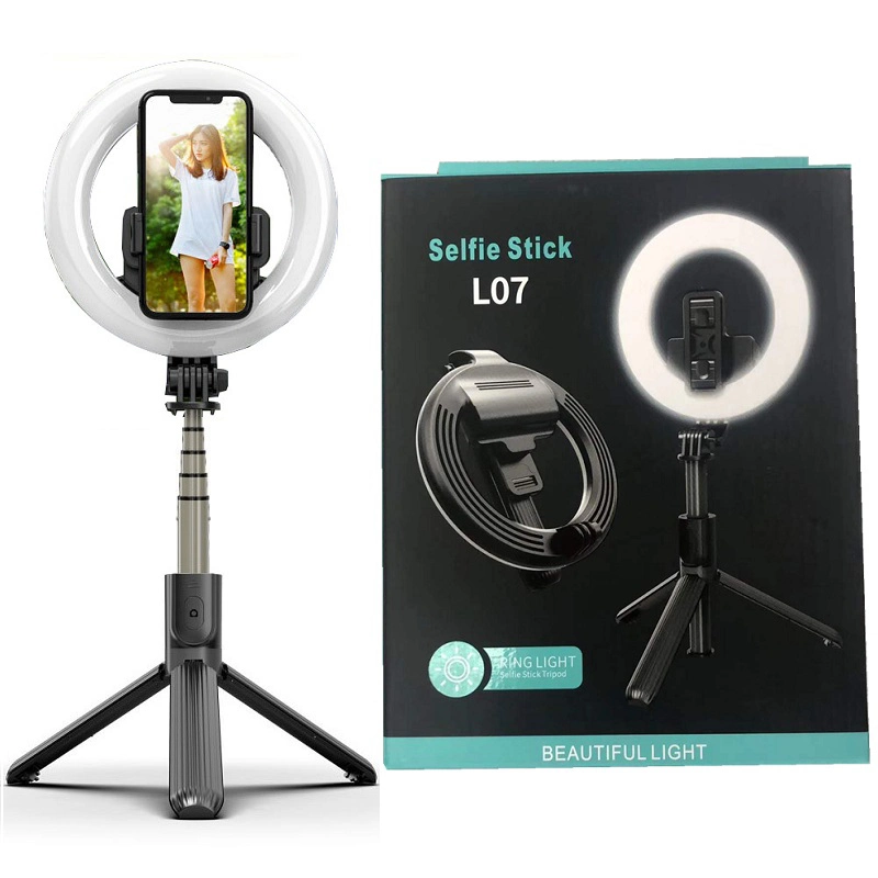 Selfie Ring Light with Adjustable Tripod Stand & Cell Phone Holder for Live Stream