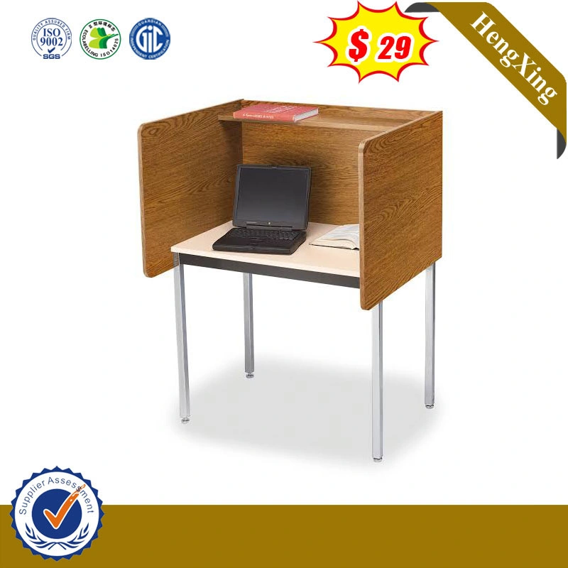 Single Wooden School Furniture Computer Study Table Workstation