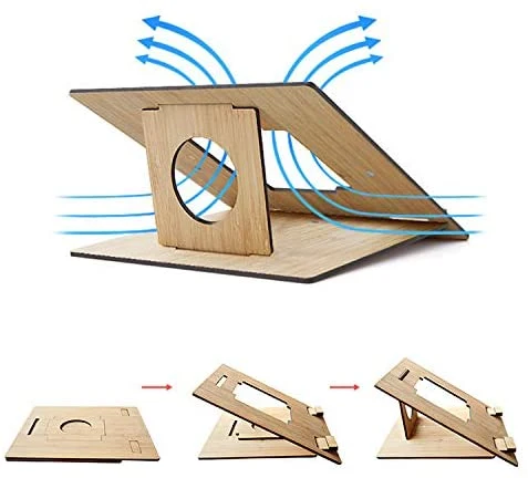 Bamboo Laptop Stand Portable Lightweight Small Computer Laptop Desk